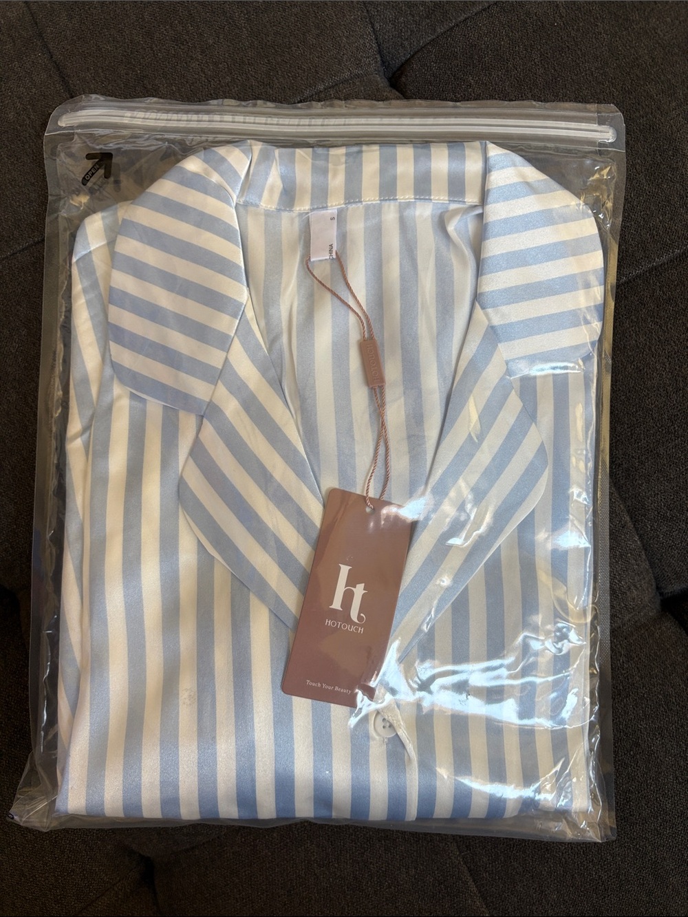 NWT Women’s Satin Pajama Shirt & Shorts Set